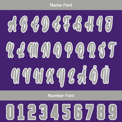 Benutzerdefiniert Lila Grau Personalisierter Baseball Jersey mit Farbverlauf Team Uniform mit Namen und Nummer