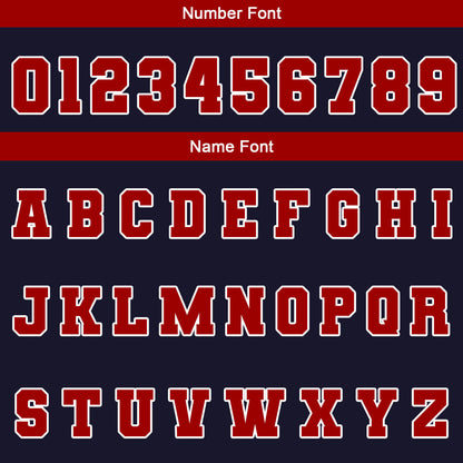 Benutzerdefiniert Marine Weiß Rot Wasserdichte Varsity Jacken Personalisiert genäht Name Nummer Logo zu Letterman Jacken