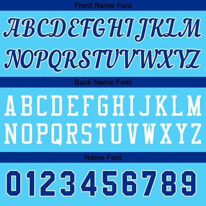 Individuelle Hellblau Königlich Basketball Jersey Shorts für Männer und Frauen Gestickter und gedruckter Name, Nummer und Logo