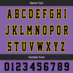 Maßgeschneiderte Schwarz Lila Letterman Varsity Jacket Individuelle Stickerei Druck nach Ihrem Wunsch