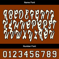 Benutzerdefiniert Braun Weiß Personalisierter Baseball Jersey mit Farbverlauf Team Uniform mit Namen und Nummer