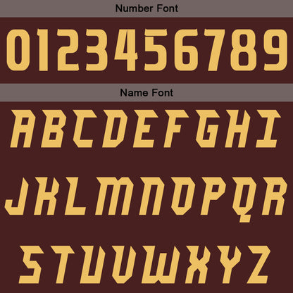 Benutzerdefinierte Braun Gelb Reversible Basketball Jersey Personalisierte Drucken Name Nummer Logo