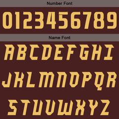 Benutzerdefinierte Braun Gelb Reversible Basketball Jersey Personalisierte Drucken Name Nummer Logo