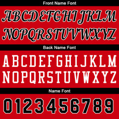 Individuelle Rot Schwarz Basketball Jersey Shorts für Männer und Frauen Gestickter und gedruckter Name, Nummer und Logo