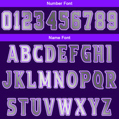 Benutzerdefinierter Lila Grau Basketball Jersey Uniform Anzug gedruckt Ihr Logo Name Nummer