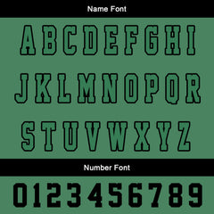 Maßgeschneiderte Schwarzes Gras Grün Letterman Varsity Jacket Individuelle Stickerei Druck nach Ihrem Wunsch