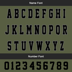 Maßgeschneiderte Schwarz Olivengrün Letterman Varsity Jacket Individuelle Stickerei Druck nach Ihrem Wunsch