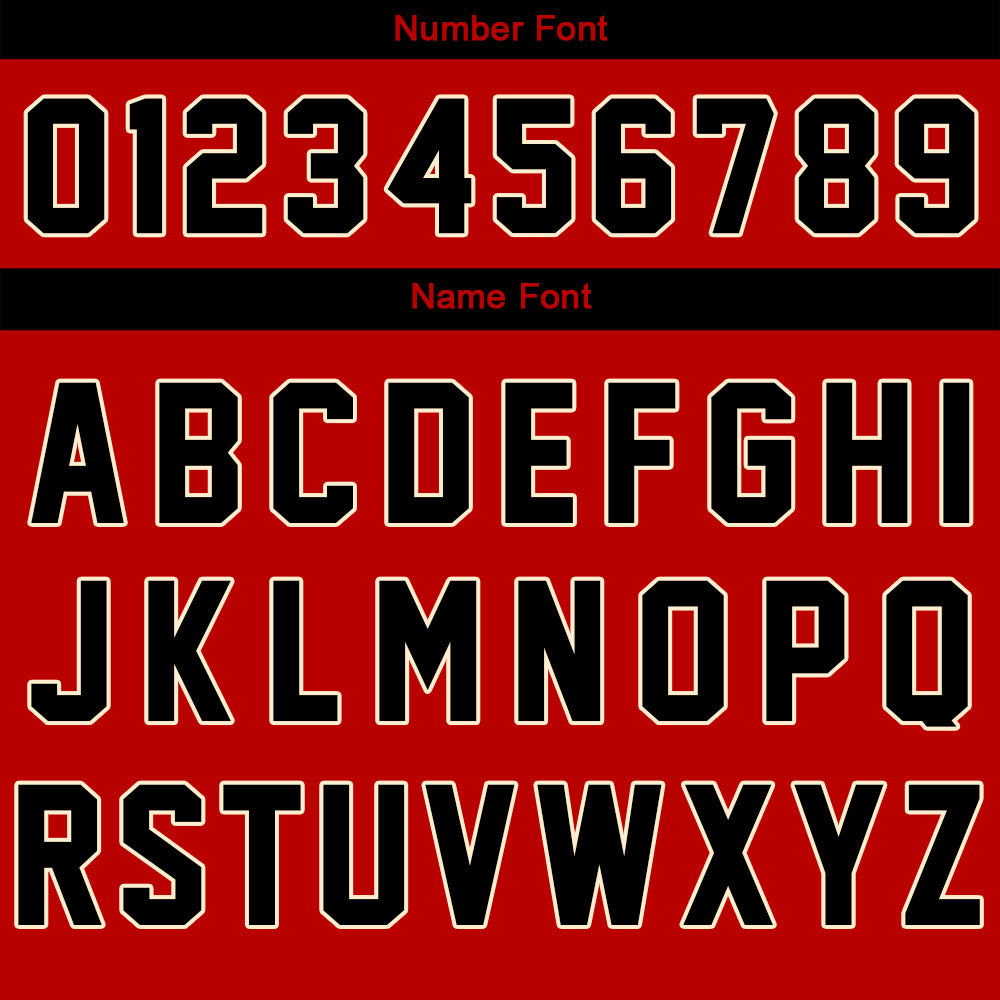 Maßgeschneiderte Rot Creme Letterman Varsity Jacket Individuelle Stickerei Druck nach Ihrem Wunsch
