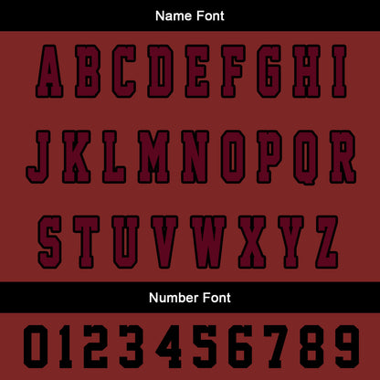 Maßgeschneiderte Schwarzes Claret Letterman Varsity Jacket Individuelle Stickerei Druck nach Ihrem Wunsch