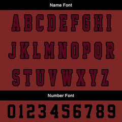 Maßgeschneiderte Schwarzes Claret Letterman Varsity Jacket Individuelle Stickerei Druck nach Ihrem Wunsch