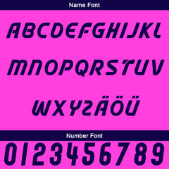 Benutzerdefiniert Lila Marine Personalisierter Baseball Jersey mit Farbverlauf Team Uniform mit Namen und Nummer