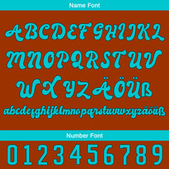 Benutzerdefiniert Orange Cyan Personalisierter Baseball Jersey mit Farbverlauf Team Uniform mit Namen und Nummer