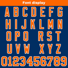 Benutzerdefinierte Blau Orange Fußball Trikots Personalisierter Name Nummer Logo