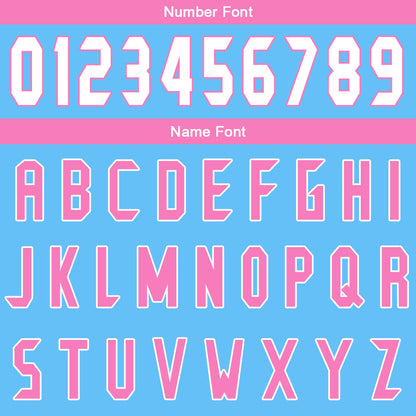 Benutzerdefinierter Blau Rosa Basketball Jersey Uniform Anzug gedruckt Ihr Logo Name Nummer