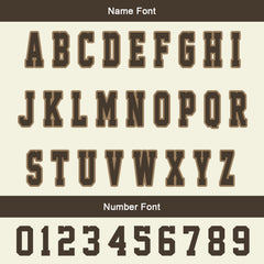 Maßgeschneiderte Braun Creme Letterman Varsity Jacket Individuelle Stickerei Druck nach Ihrem Wunsch