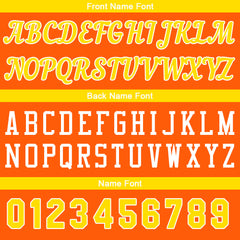 Individuelle Orange-Gelb Basketball Jersey Shorts für Männer und Frauen Gestickter und gedruckter Name, Nummer und Logo