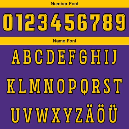 Benutzerdefinierte Lila Schwarz Gelb Reversible Basketball Jersey Personalisierte Drucken Name Nummer Logo