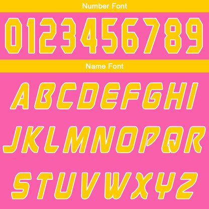 Benutzerdefinierter Rosa Gelb Basketball Jersey Uniform Anzug gedruckt Ihr Logo Name Nummer
