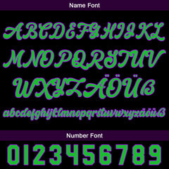 Benutzerdefiniert Schwarz Lila Personalisierter Baseball Jersey mit Farbverlauf Team Uniform mit Namen und Nummer