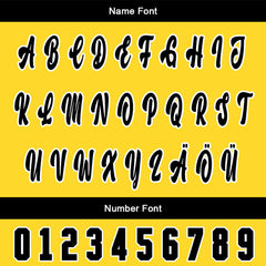 Benutzerdefiniert Gelb Schwarz Personalisierter Baseball Jersey mit Farbverlauf Team Uniform mit Namen und Nummer