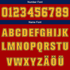 Benutzerdefinierter Rot Gelb Weiß Blau Basketball Jersey Uniform Anzug gedruckt Ihr Logo Name Nummer