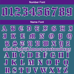 Maßgeschneiderte Blau Lila Letterman Varsity Jacket Individuelle Stickerei Druck nach Ihrem Wunsch