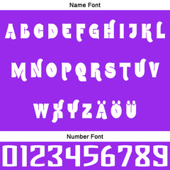 Benutzerdefiniert Lila Weiß Personalisierter Baseball Jersey mit Farbverlauf Team Uniform mit Namen und Nummer