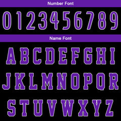 Benutzerdefinierter Schwarz Lila Basketball Jersey Uniform Anzug gedruckt Ihr Logo Name Nummer