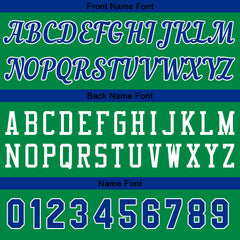 Individuelle Kelly Grün Königlich Basketball Jersey Shorts für Männer und Frauen Gestickter und gedruckter Name, Nummer und Logo