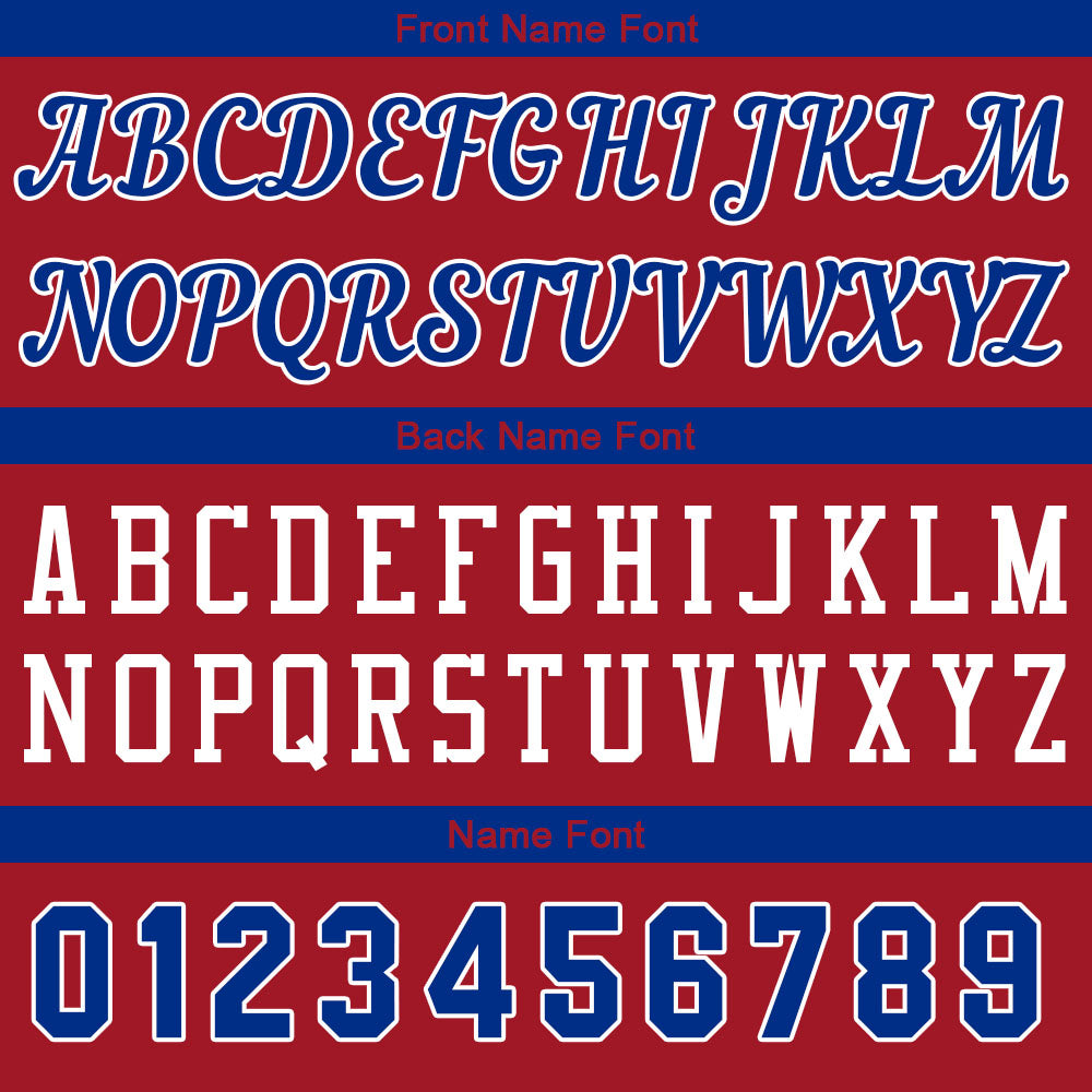 Individuelle Burgund Königlich Basketball Jersey Shorts für Männer und Frauen Gestickter und gedruckter Name, Nummer und Logo