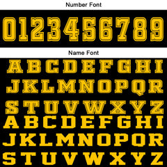 Benutzerdefinierter Schwarz Gelb Basketball Jersey Uniform Anzug gedruckt Ihr Logo Name Nummer