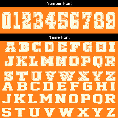 Benutzerdefinierter Orange Creme Basketball Jersey Uniform Anzug gedruckt Ihr Logo Name Nummer