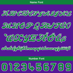 Benutzerdefiniert Schwarz Lila Personalisierter Baseball Jersey mit Farbverlauf Team Uniform mit Namen und Nummer