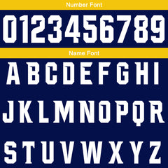 Benutzerdefinierte Marine Gelb Fußball Gradient Polo-Shirts Fügen Sie Ihr Einzigartiges hinzu Logo/Name/Nummer