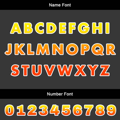 Benutzerdefinierter Orange Gelb Basketball Jersey Uniform Anzug gedruckt Ihr Logo Name Nummer