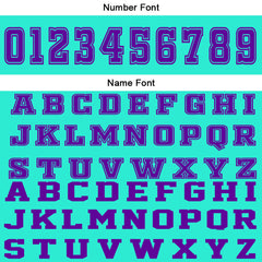Benutzerdefinierter Cyan Lila Basketball Jersey Uniform Anzug gedruckt Ihr Logo Name Nummer