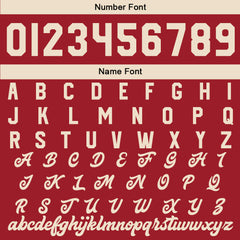 Maßgeschneiderte Rot Creme Letterman Varsity Jacket Individuelle Stickerei Druck nach Ihrem Wunsch