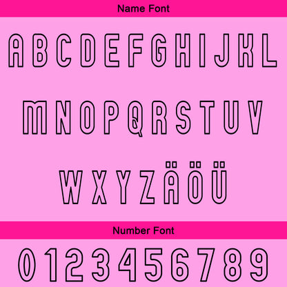 Benutzerdefiniert Fuchsia Rosa Personalisierter Baseball Jersey mit Farbverlauf Team Uniform mit Namen und Nummer
