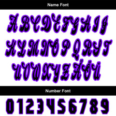 Benutzerdefiniert Weiß Lila Personalisierter Baseball Jersey mit Farbverlauf Team Uniform mit Namen und Nummer