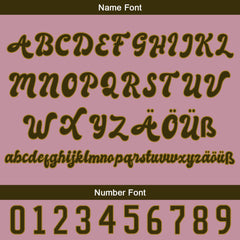 Benutzerdefiniert Hellrosa Olivengrün Personalisierter Baseball Jersey mit Farbverlauf Team Uniform mit Namen und Nummer