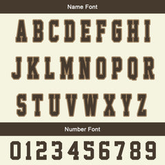 Maßgeschneiderte Braune Creme Letterman Varsity Jacket Individuelle Stickerei Druck nach Ihrem Wunsch