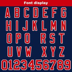 Benutzerdefinierte Marine Rot Fußball Trikots Personalisierter Name Nummer Logo