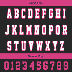 Maßgeschneiderte Rosa Schwarz Letterman Varsity Jacket Individuelle Stickerei Druck nach Ihrem Wunsch