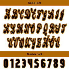 Benutzerdefiniert Braun Weiß Personalisierter Baseball Jersey mit Farbverlauf Team Uniform mit Namen und Nummer