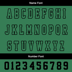 Maßgeschneiderte Schwarzes Gras Grün Letterman Varsity Jacket Individuelle Stickerei Druck nach Ihrem Wunsch