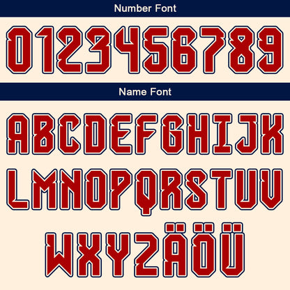 Benutzerdefinierter Beige Rot Blau Basketball Jersey Uniform Anzug gedruckt Ihr Logo Name Nummer