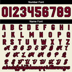 Maßgeschneiderte Crimson Creme Letterman Varsity Jacket Individuelle Stickerei Druck nach Ihrem Wunsch