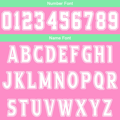 Benutzerdefinierter Rosa Grün Basketball Jersey Uniform Anzug gedruckt Ihr Logo Name Nummer
