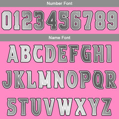 Benutzerdefinierter Rosa Grau Basketball Jersey Uniform Anzug gedruckt Ihr Logo Name Nummer