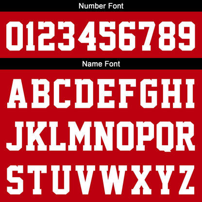 Benutzerdefinierte Rot Schwarz Kurzarm-Kapuzenpullover für Männer Frauen Hemden mit Kapuzen gedruckt Name Logo